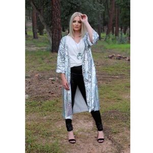 L&B queen of the NFR sequin duster with pockets